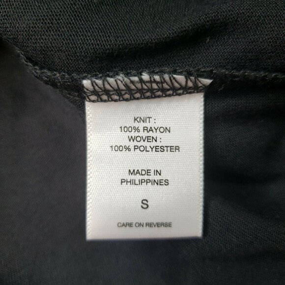 NY & Co Black Polka Dot Sheer Pleated Sleeveless Blouse Size S - Picture 9 of 9